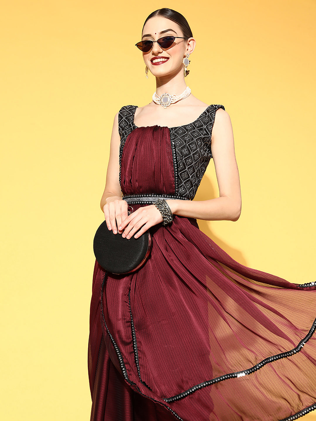 MAROON SAMEERA VOL.2 GEORGETTE