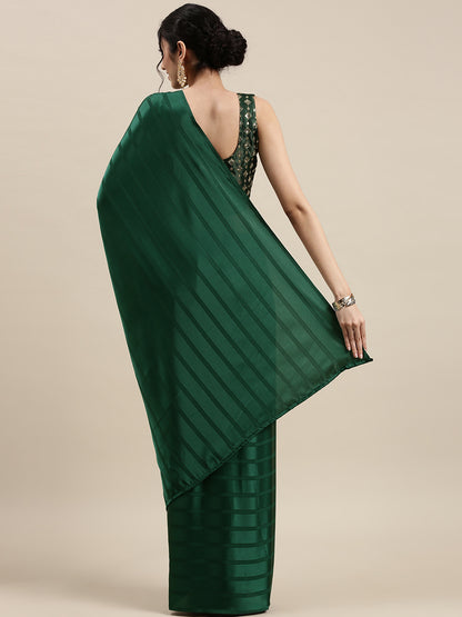 GREEN STRPIES VOL.6 SAREE