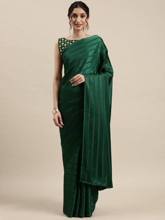 GREEN STRPIES VOL.6 SAREE