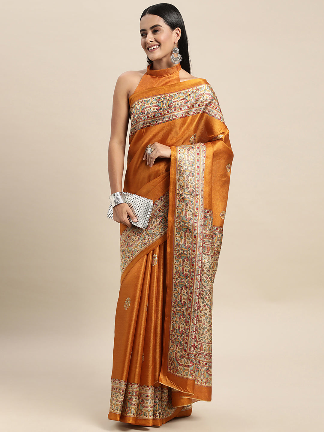 MUSTARD MADHUBANI  - 8774 SILK
