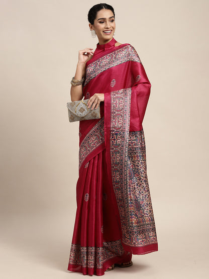 PINK MADHUBANI  - 8774 SILK