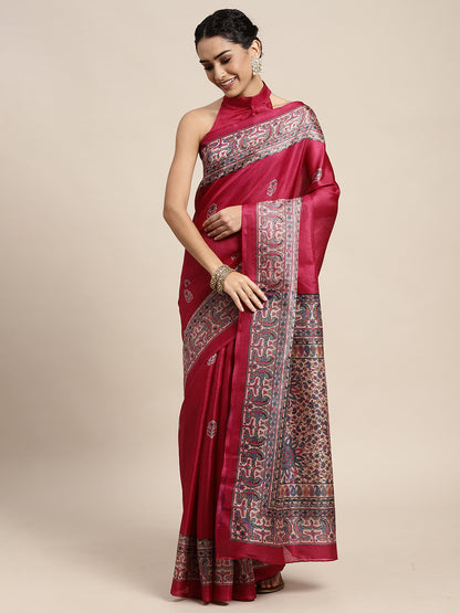 PINK MADHUBANI  - 8774 SILK