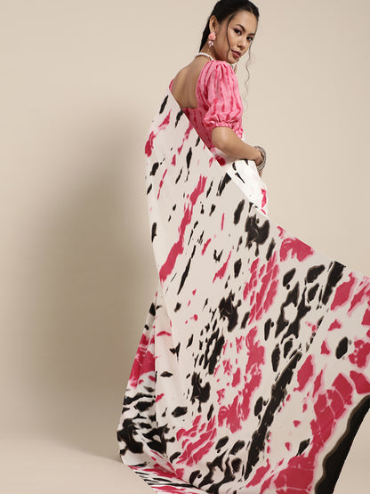 OFF WHITE KAAKSHI SILK SAREE