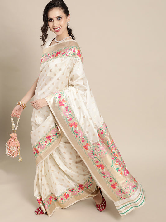 OFF WHITE KALANJALI SILK