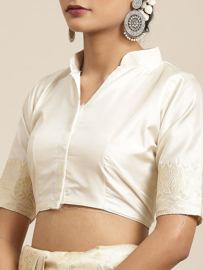 CREAM KUMBHI KANJEEVARAM