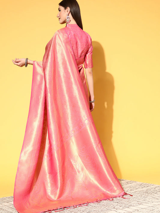 PINK KUMBHI SILK -PETALS SILK