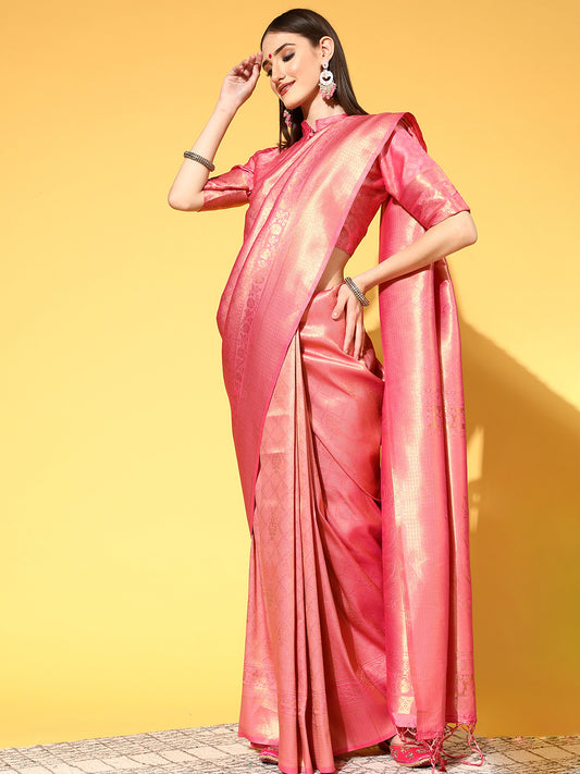 PINK KUMBHI SILK -PETALS SILK