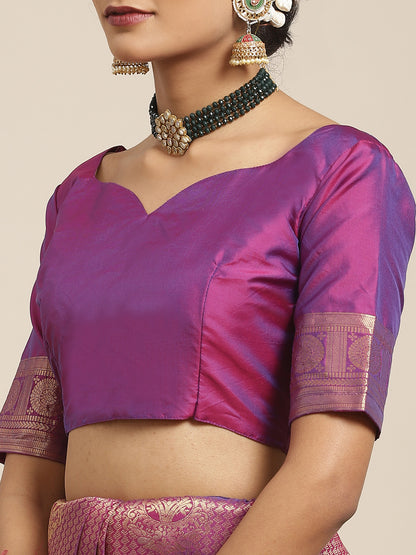 PURPLE KANDINI SILK KANJEEVARAM