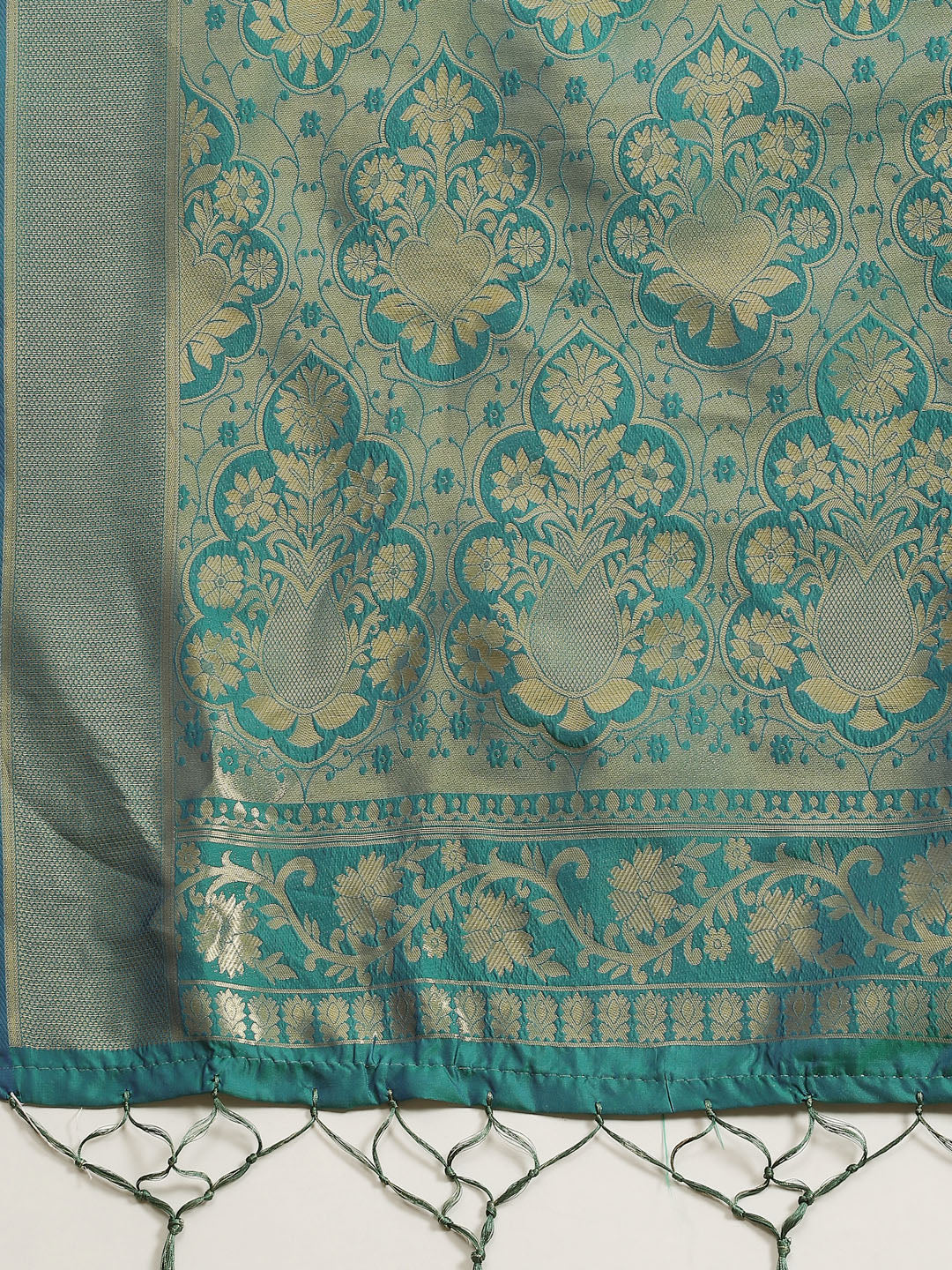 TEAL GREEN KANDINI SILK KANJEEVARAM