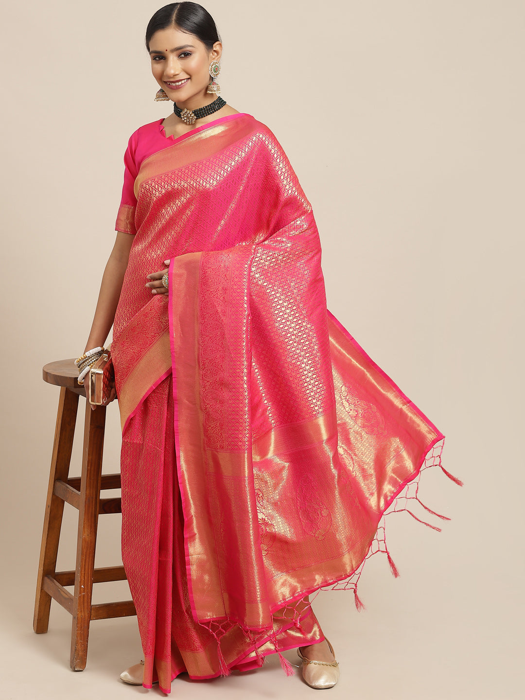 PINK KANDINI SILK KANJEEVARAM