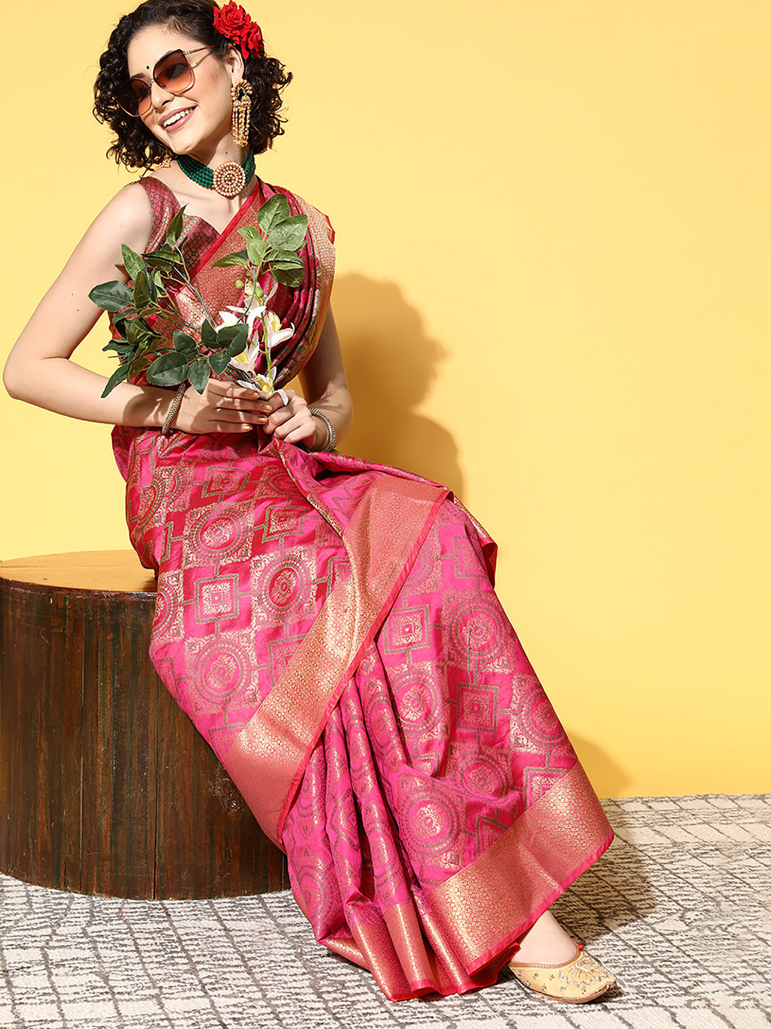 PINK MANIKARNIKA SILK