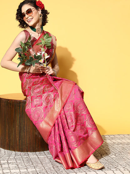 PINK MANIKARNIKA SILK