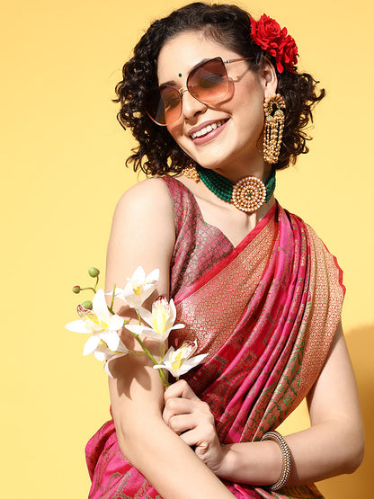 PINK MANIKARNIKA SILK