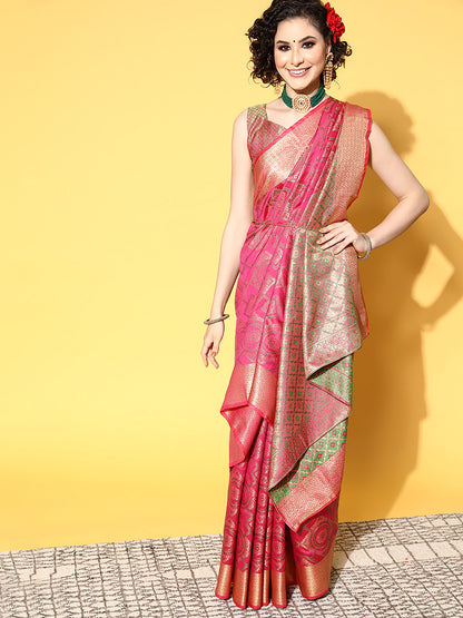 PINK MANIKARNIKA SILK