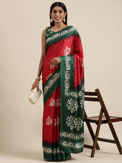 RED MANIPURI - 843 SILK