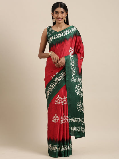 RED MANIPURI - 843 SILK
