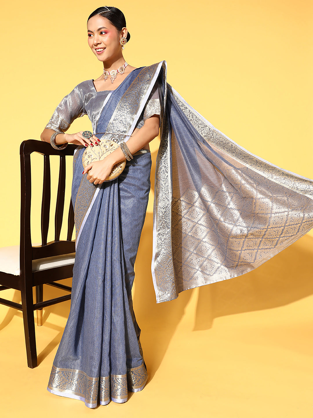 BLUE SIDNAZ SAREE