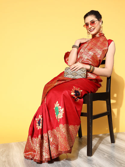RED YAMINI SILK