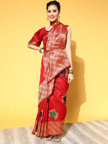 RED YAMINI SILK