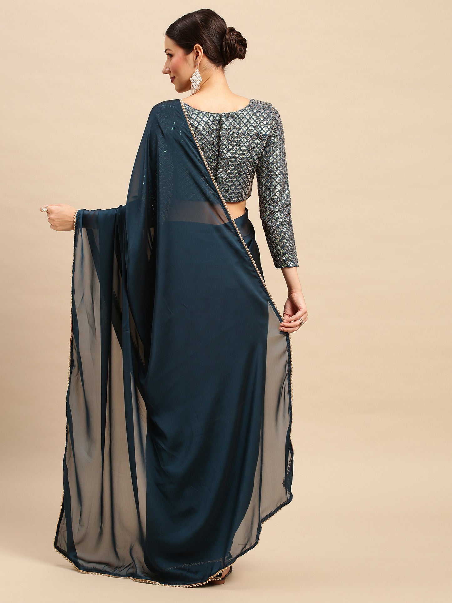 TEAL BLUE GLIMPS VOL.8 GEORGETTE