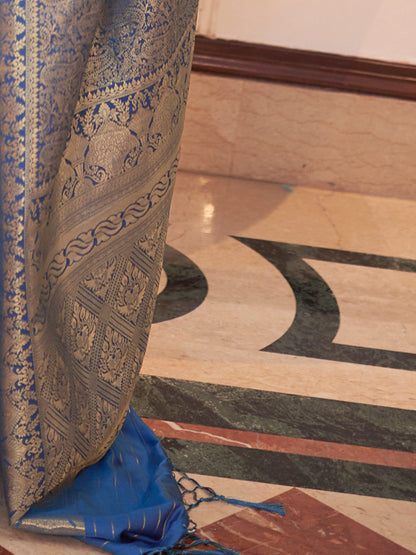 NAVY BLUE KAABHA SILK