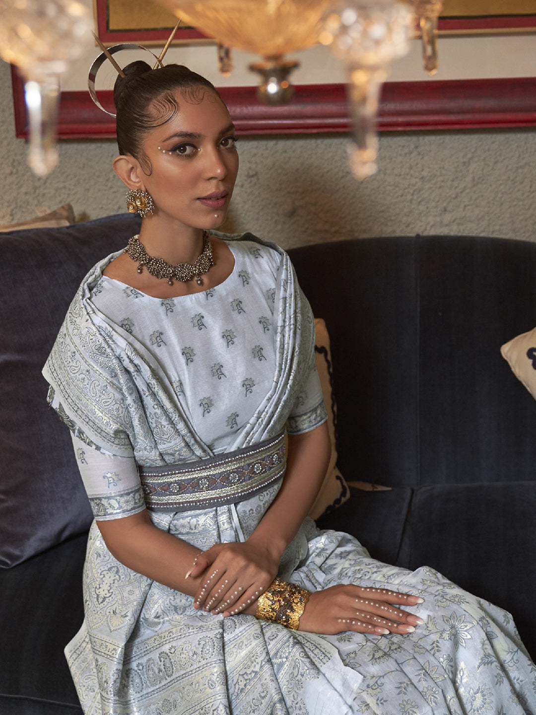 TURQUOISE KAFREEN SILK