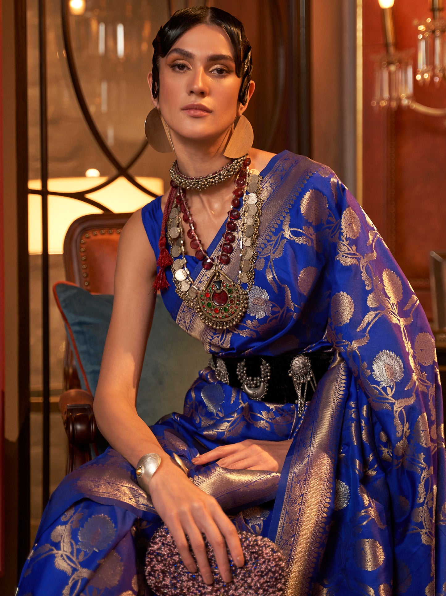 NAVY BLUE KAIROS SILK