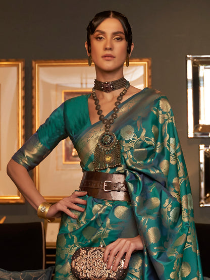 TEAL BLUE KAIROS SILK