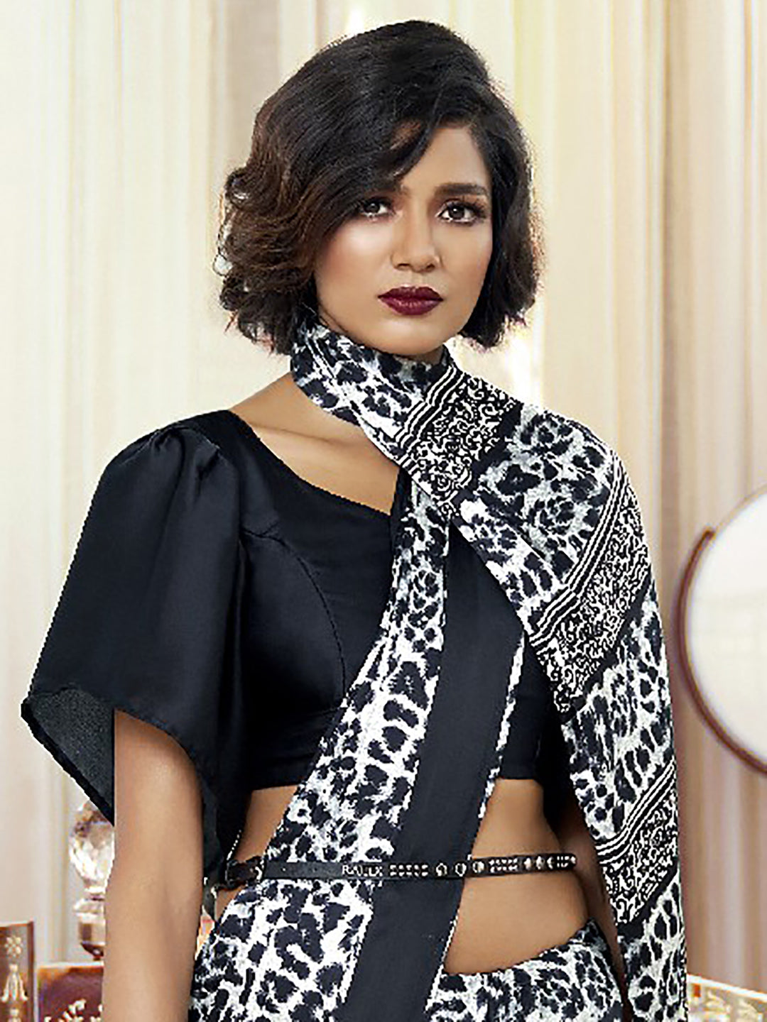 BLACK KAAKSHI SILK SAREE