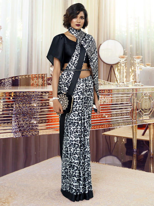 BLACK KAAKSHI SILK SAREE