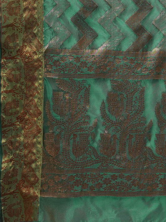 TEAL GREEN KANCHI VOL.6 SILK