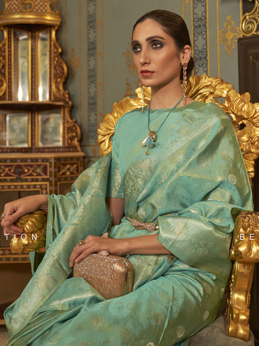 SEA GREEN KANDANA SILK