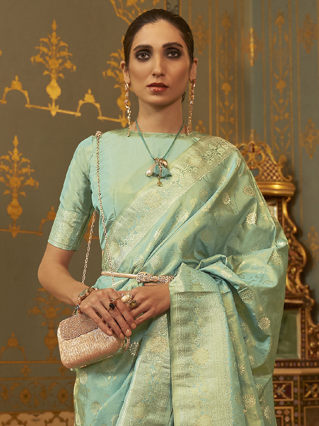 SEA GREEN KANDANA SILK