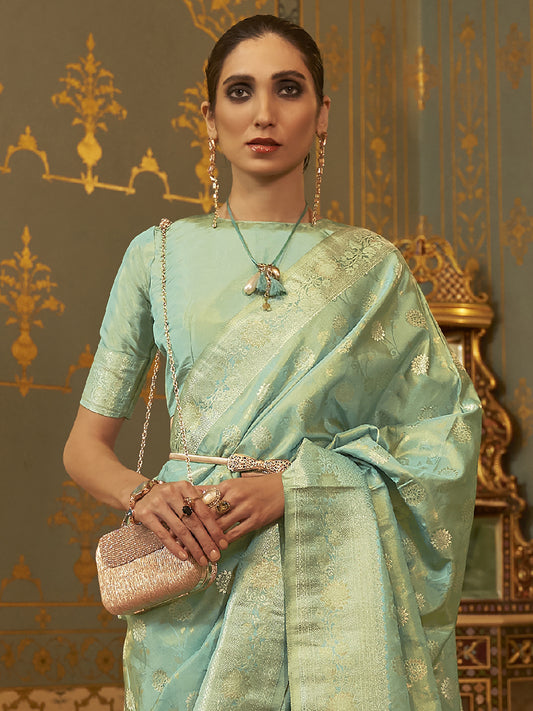 SEA GREEN KANDANA SILK