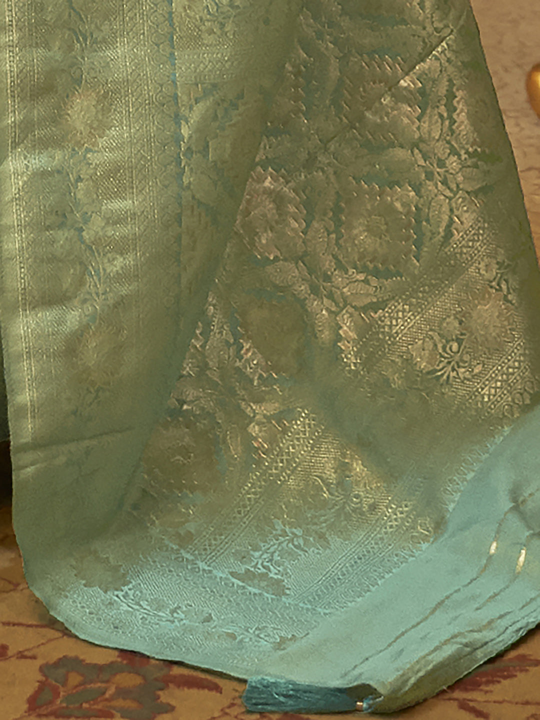 SEA GREEN KANDANA SILK