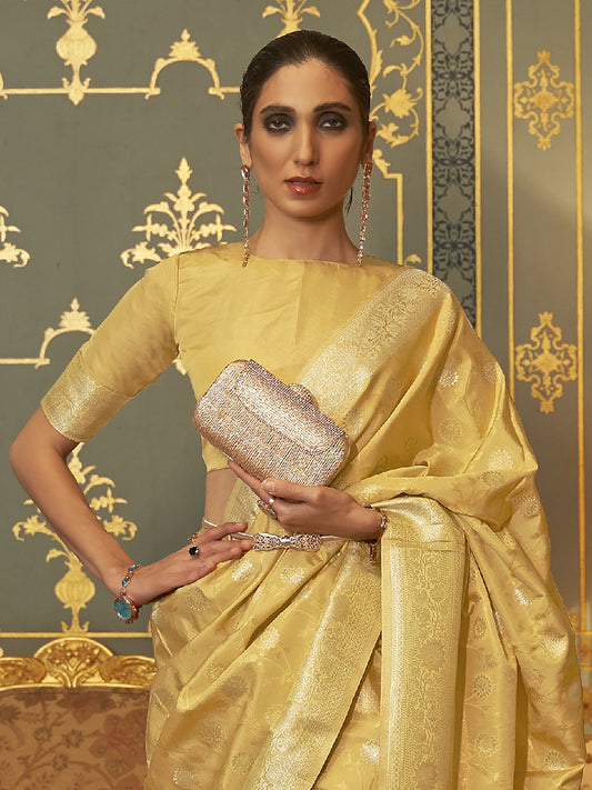 YELLOW KANDANA SILK