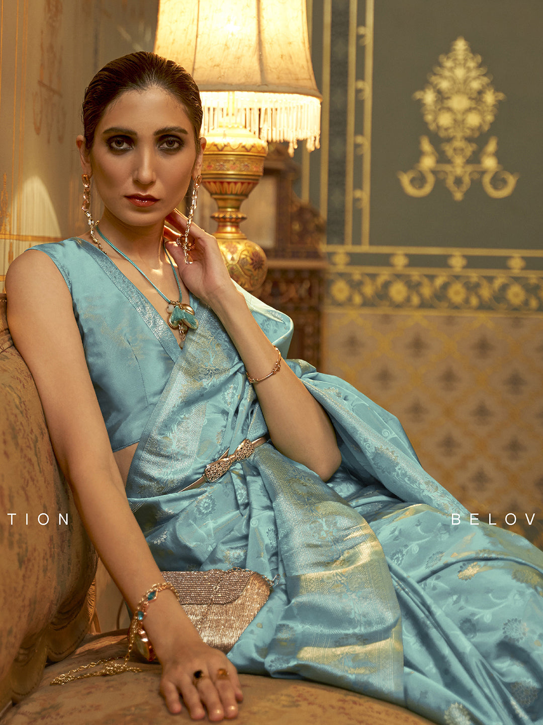 BLUE KANDANA SILK