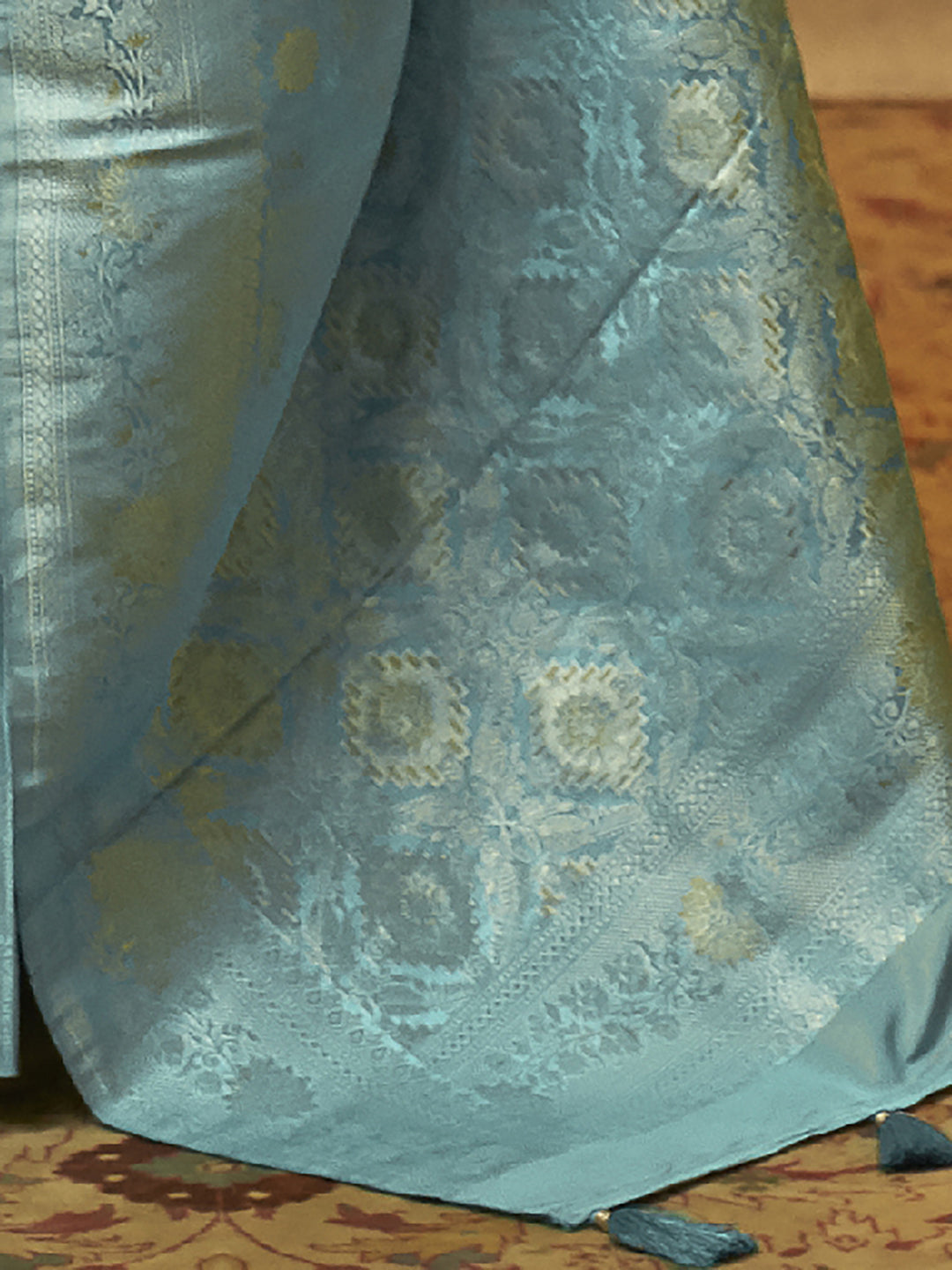 BLUE KANDANA SILK