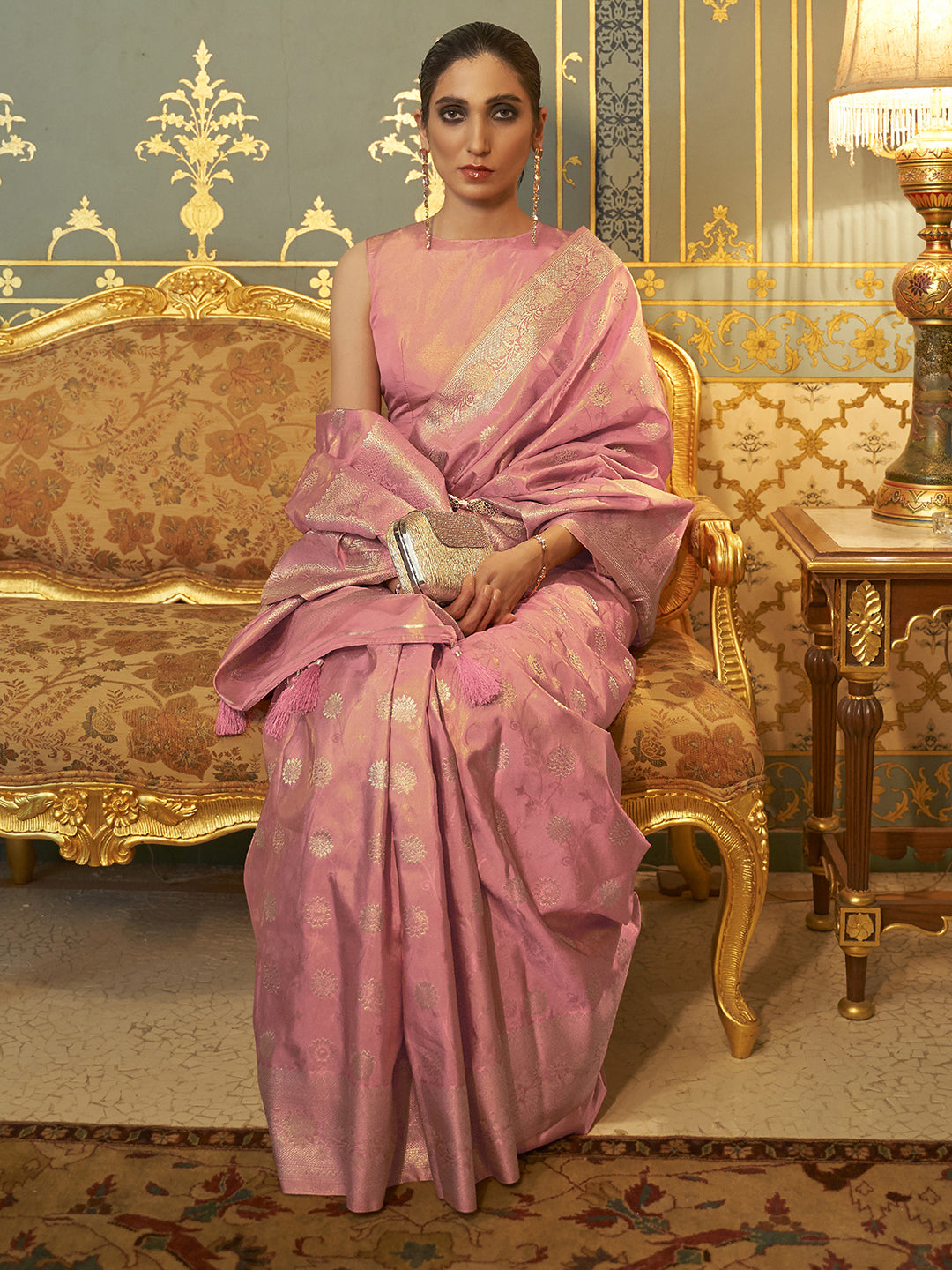PINK KANDANA SILK