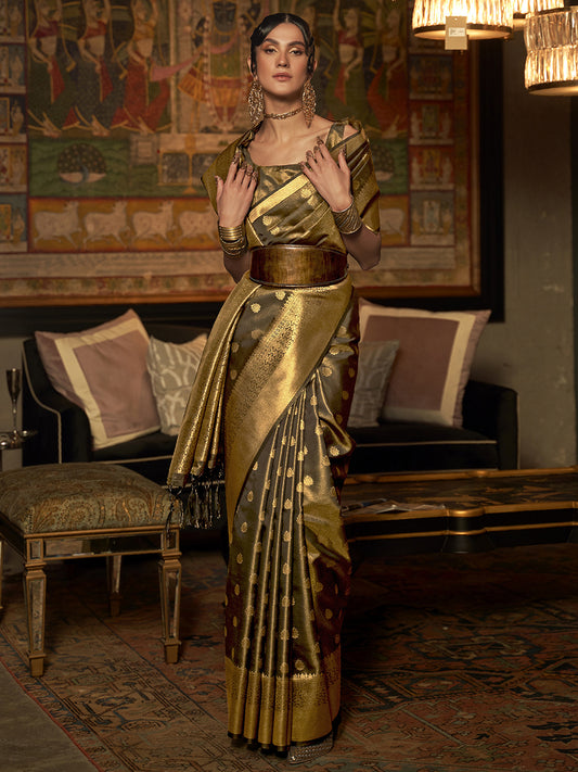 OLIVE KARNAAZ SILK