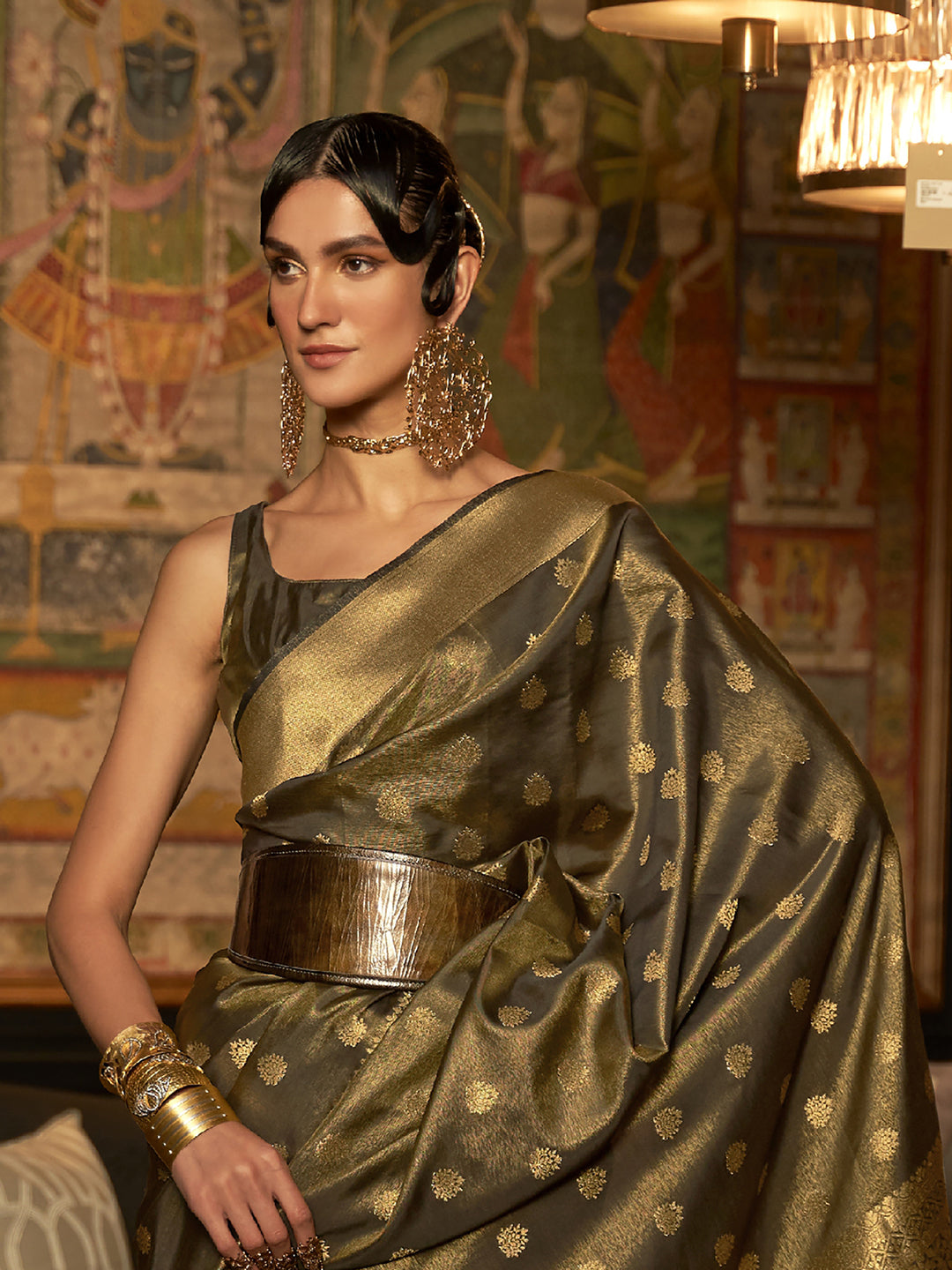 OLIVE KARNAAZ SILK