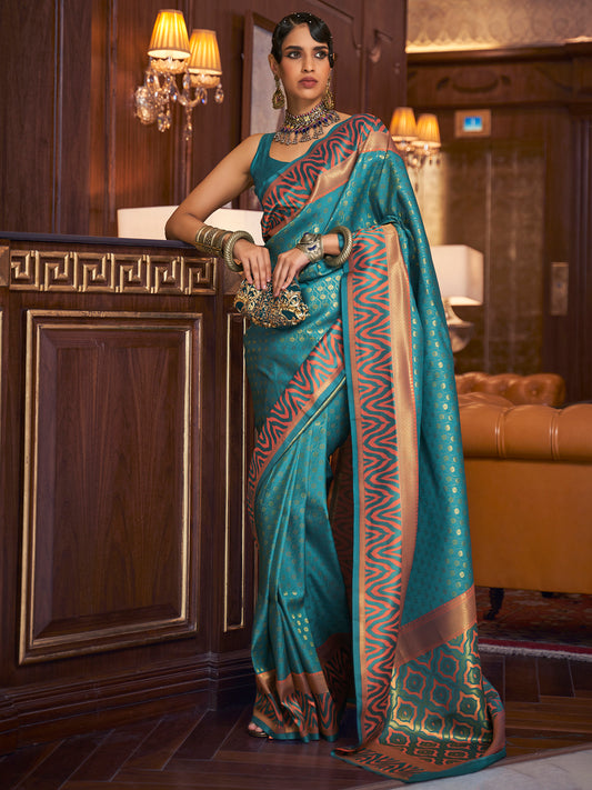 TURQUOISE KAZAH SILK