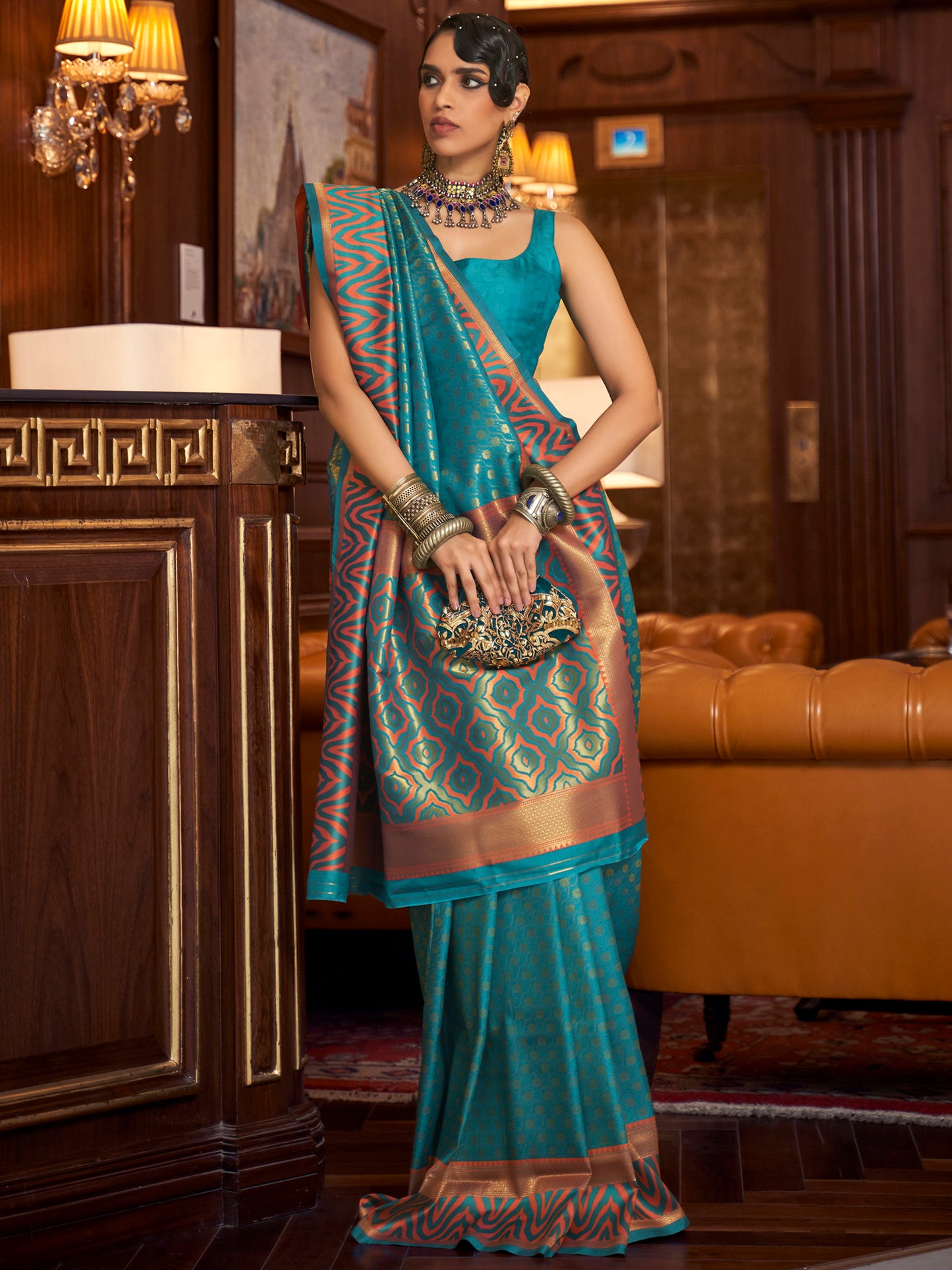 TURQUOISE KAZAH SILK