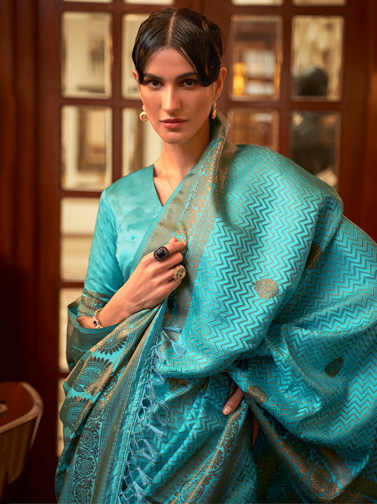 TURQUOISE KAZEL SILK