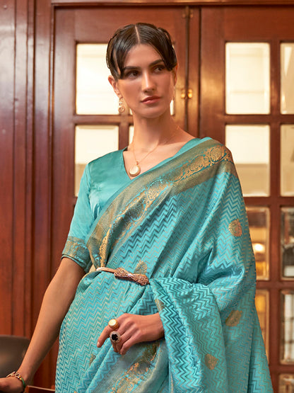 TURQUOISE KAZEL SILK