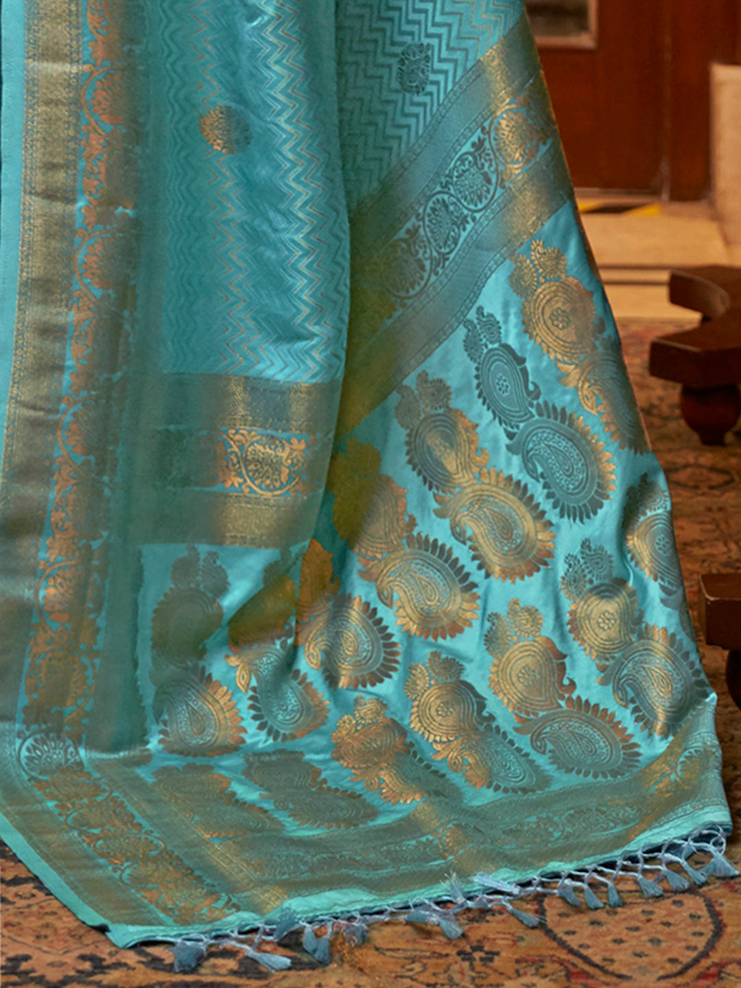 TURQUOISE KAZEL SILK