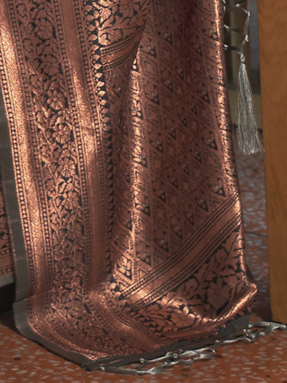 GREY  KADVIKA SILK ORGANZA