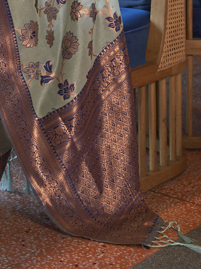 TURQUOISE  KADVIKA SILK ORGANZA