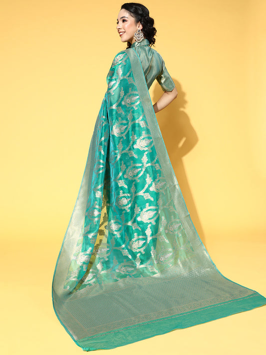 TEAL GREEN KEESHA ORGANZA