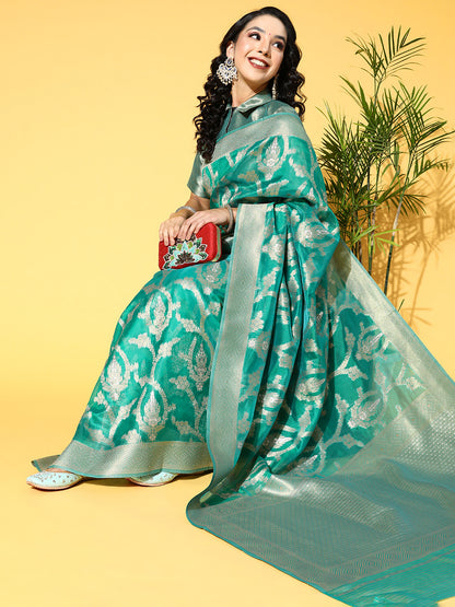 TEAL GREEN KEESHA ORGANZA